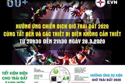 Hưởng ứng chiến dịch Giờ Trái đất 2020 của trường Tiểu học Kim Đồng