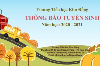 Trường Tiểu Học Kim Đồng thông báo tuyển sinh năm học 2020-2021